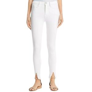 Frame Le High Skinny Split Front Jeans 25 White